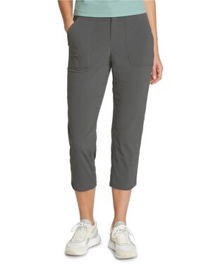 Eddie Bauer Horizon high rise crop pants pumice khaki NEW NWT size 18